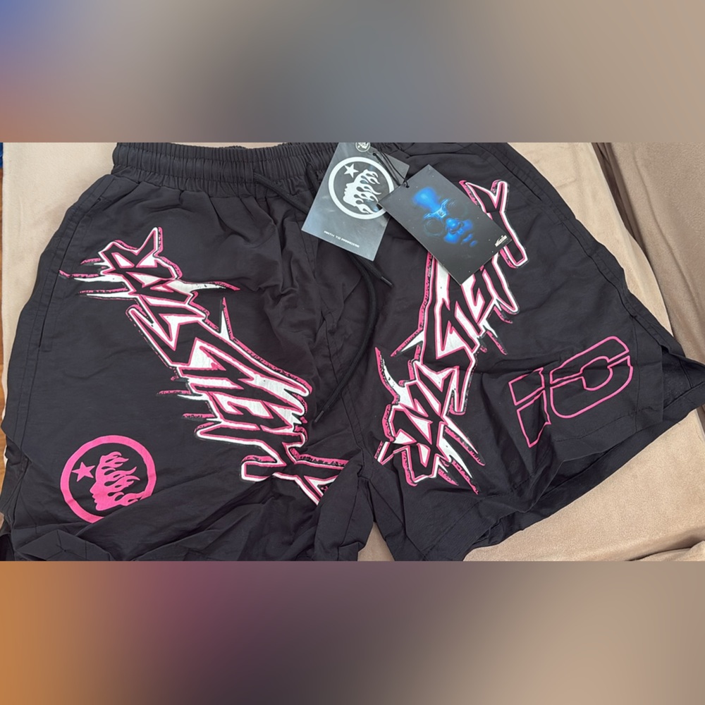 Black and Pink Athletic Shorts